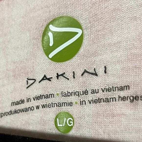 Dakini Taupe and Peach Ikat Print Long Sleeved Dress Size Large - Picture 6 of 6